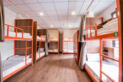 Etagenbett im gemischten Schlafsaal — Hanoi Buffalo Hostel